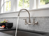 Delta Corin 22722LF Two Handle Wall Mounted Kitchen Faucet