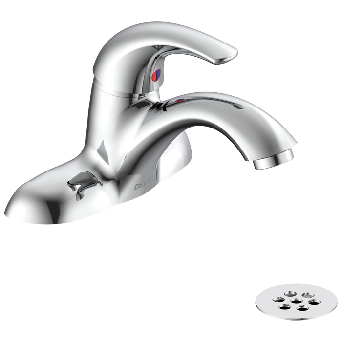 Commercial 22C 22C531 Single Handle Centerset Bathroom Faucet with Offset Grid Strainer