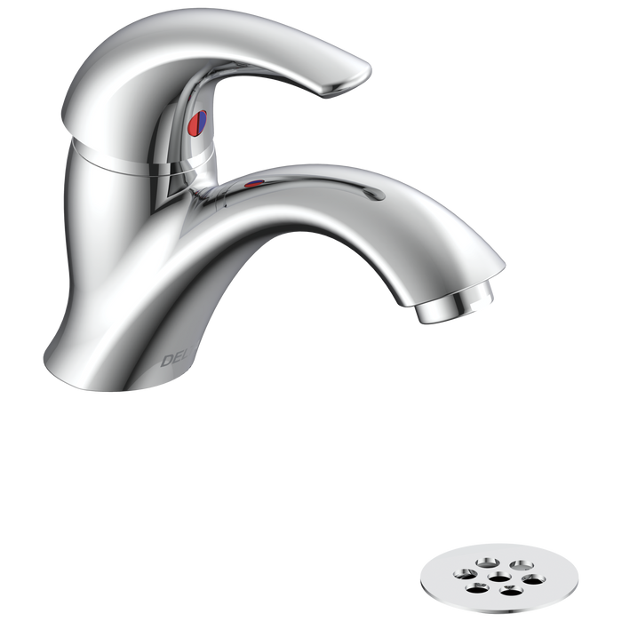 Commercial 22C 22C951 Single Handle Single Hole Bathroom Faucet with Grid Strainer