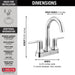 Delta Trinsic: Two Handle Centerset Bathroom Faucet