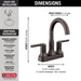 Delta Trinsic: Two Handle Centerset Bathroom Faucet