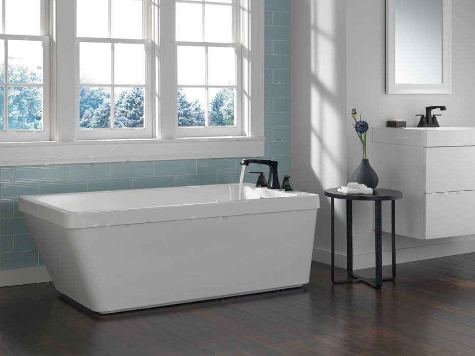 Delta Ashlyn: Two Handle Centerset Lavatory Faucet - Metal Pop-Up
