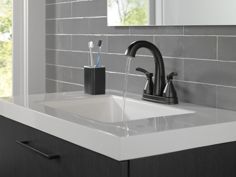 Delta Stryke 25775 Two Handle Centerset Bathroom Faucet, matte black - view 3