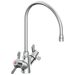 Commercial 25C3 25C3947 Two Handle Single Shank Mixing Faucet, chrome
