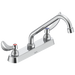 Commercial 26C3 26C3244 Two Handle 8 In Cast Deck-Mount Faucet