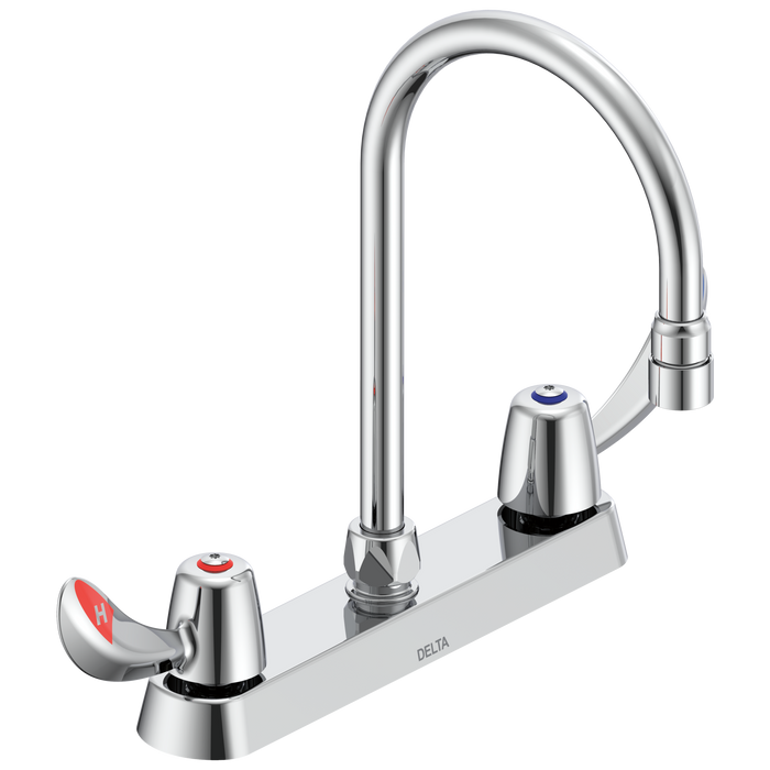 Commercial 26C3 26C3922 Two Handle 8" Cast Deck-Mount Faucet