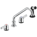 Commercial 27C1 / 27C2 27C1233 Two Handle 8 In Below Deck-Mount Faucet with Hose and Spray