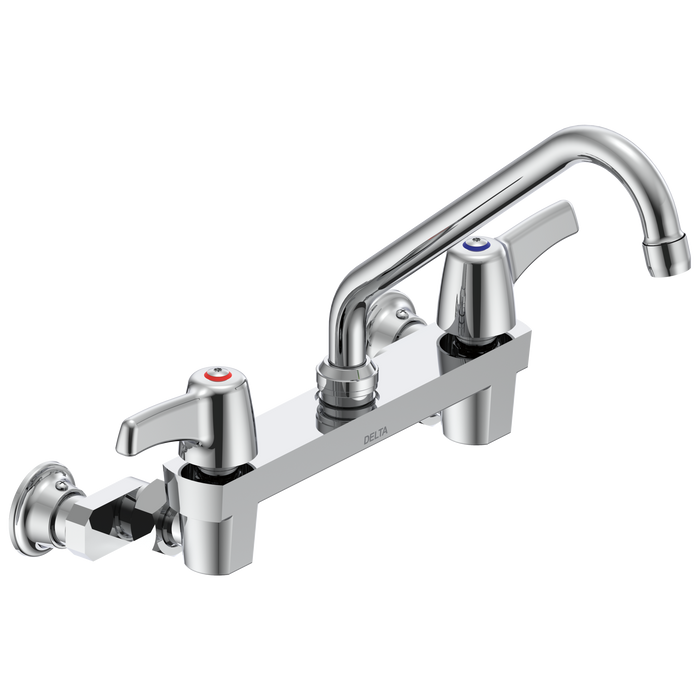 Commercial 28C3 / 28C4 / 28C6 28C4243 Two Handle 8 In Wallmount Service Sink Faucet