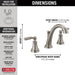 Delta Woodhurst 3532LF Two Handle Widespread Bathroom Faucet