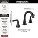 Delta Kayra:3533LF Two Handle Widespread Bathroom Faucet