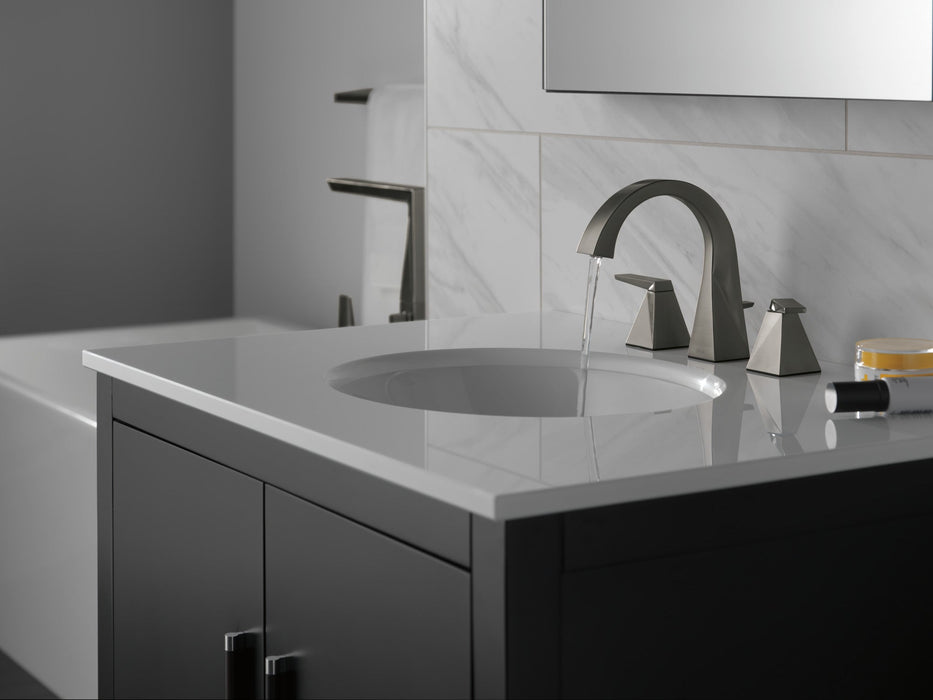 Delta Trillian™: Two Handle Widespread Bathroom Faucet, lumicoat black stainless - view 3