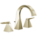 Delta Trillian™: Two Handle Widespread Bathroom Faucet, lumicoat polished nickel
