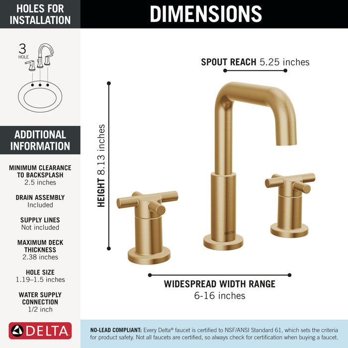 Delta Nicoli: Two Handle Widespread Bathroom Faucet