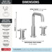 Delta Nicoli 35894LF Two Handle Widespread Bathroom Faucet, chrome - view 2