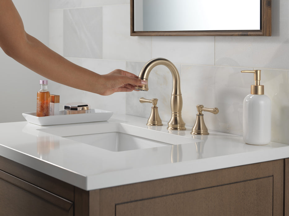 Delta Cassidy 3597 Two Handle Widespread Pull Down Bathroom Faucet
