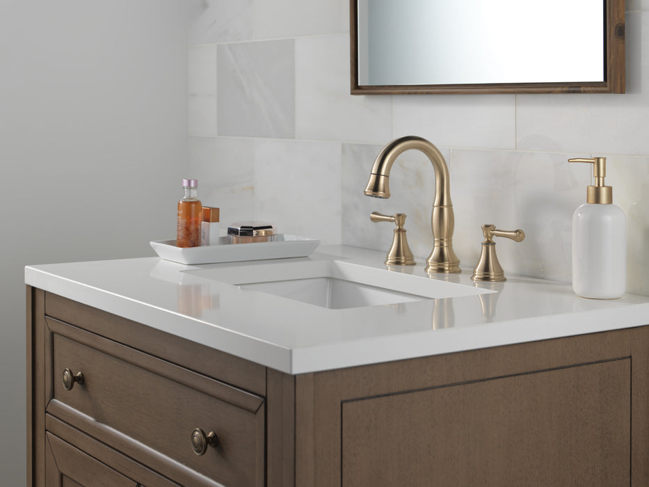 Delta Cassidy 3597 Two Handle Widespread Pull Down Bathroom Faucet