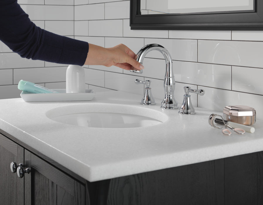 Delta Cassidy 3597 Two Handle Widespread Pull Down Bathroom Faucet