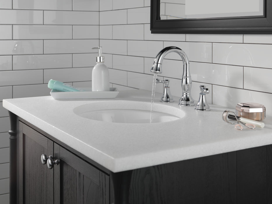 Delta Cassidy 3597 Two Handle Widespread Pull Down Bathroom Faucet