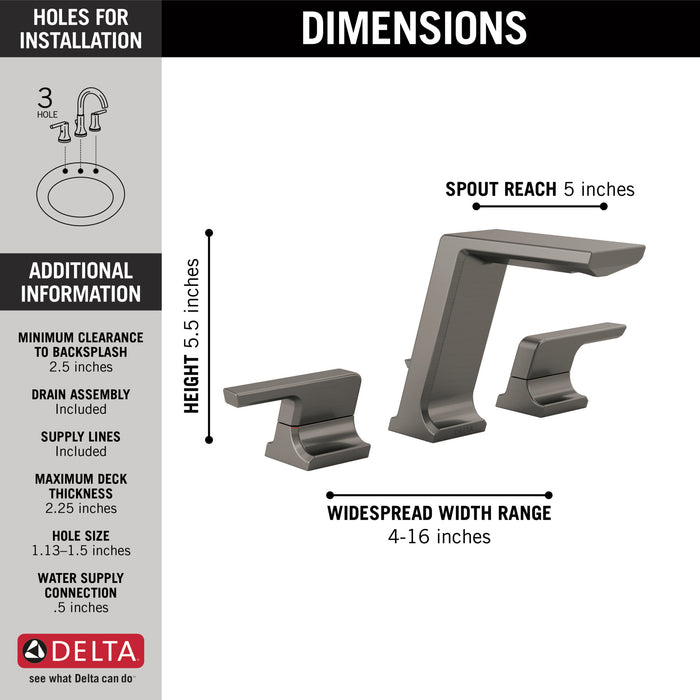 Delta Pivotal: Two Handle Widespread Bathroom Faucet