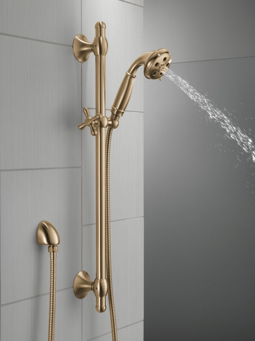 Delta Universal Showering Components 51308 H2OKINETIC 3-Setting Slide Bar Hand Shower, champagne bronze - view 3