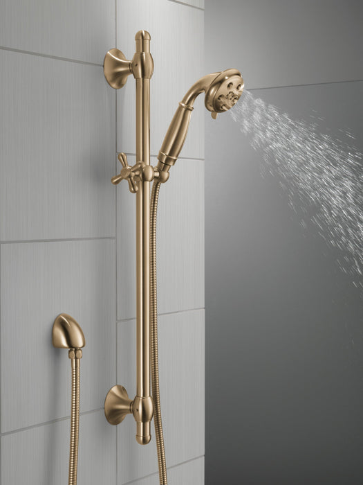 Delta Universal Showering Components 51308 H2OKINETIC 3-Setting Slide Bar Hand Shower, champagne bronze - view 4