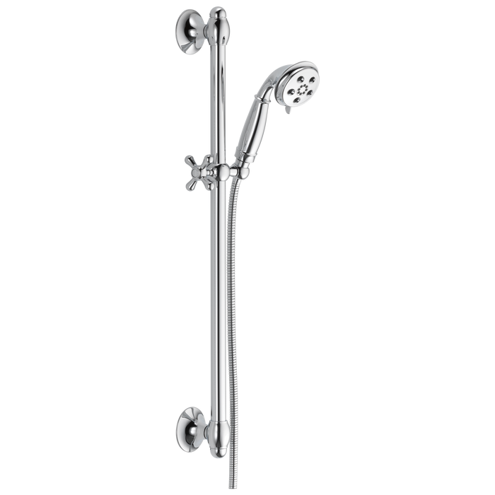 Delta Universal Showering Components 51308 H2OKINETIC 3-Setting Slide Bar Hand Shower, chrome