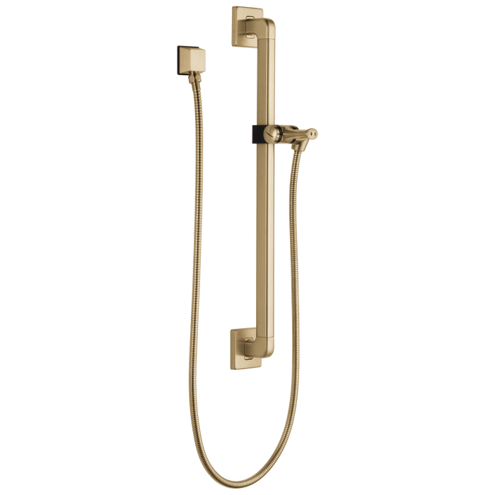 Delta Universal Showering Components: Adjustable Slide Bar / Grab Bar Assembly with Elbow