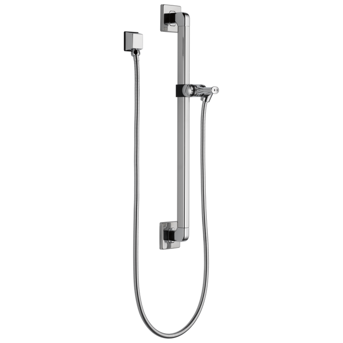 Delta Universal Showering Components: Adjustable Slide Bar / Grab Bar Assembly with Elbow