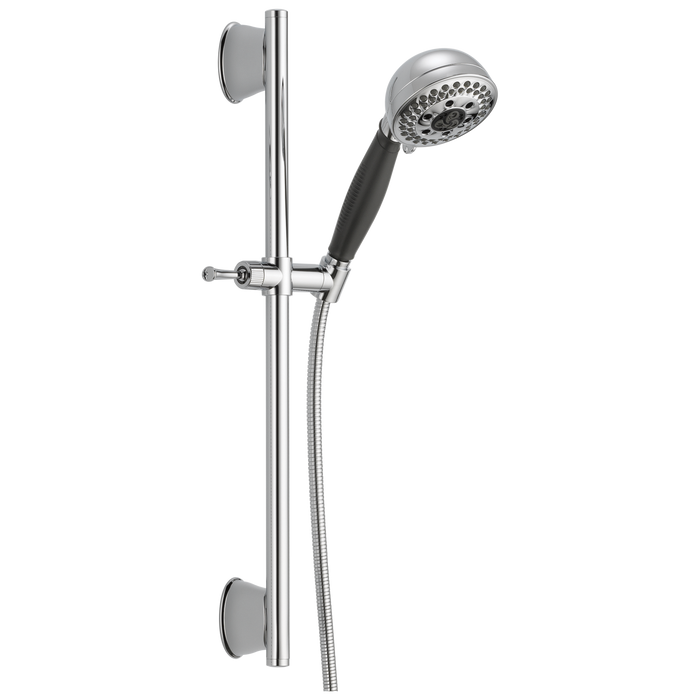 Delta Universal Showering Components: H2OKinetic5-Setting Slide Bar Hand Shower