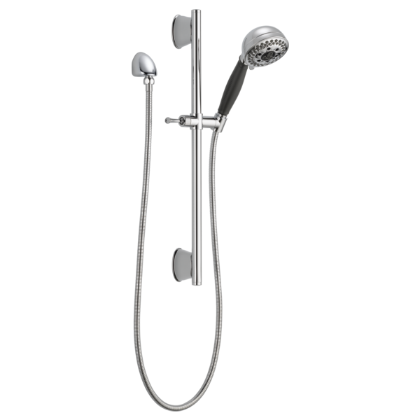 Delta Universal Showering Components: H2OKinetic5-Setting Slide Bar Hand Shower