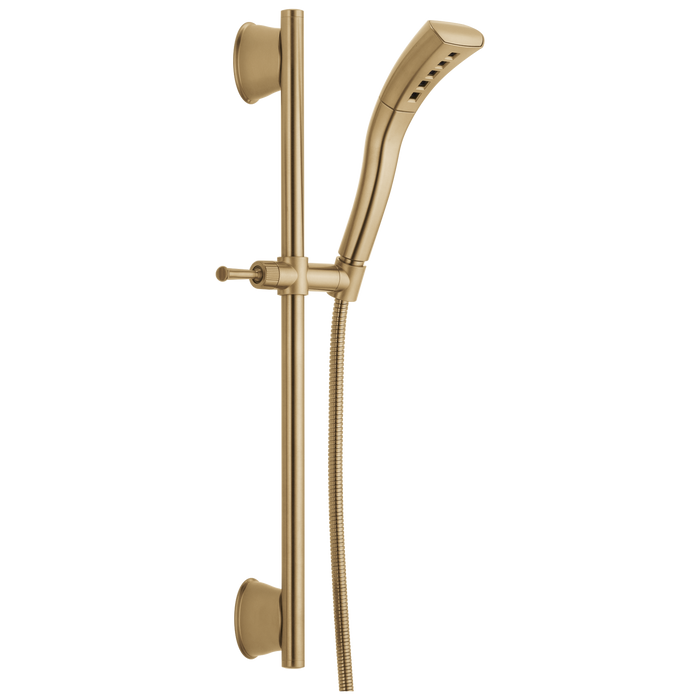Delta Universal Showering Components 51579 H2OKINETIC Single-Setting Slide Bar Hand Shower, champagne bronze