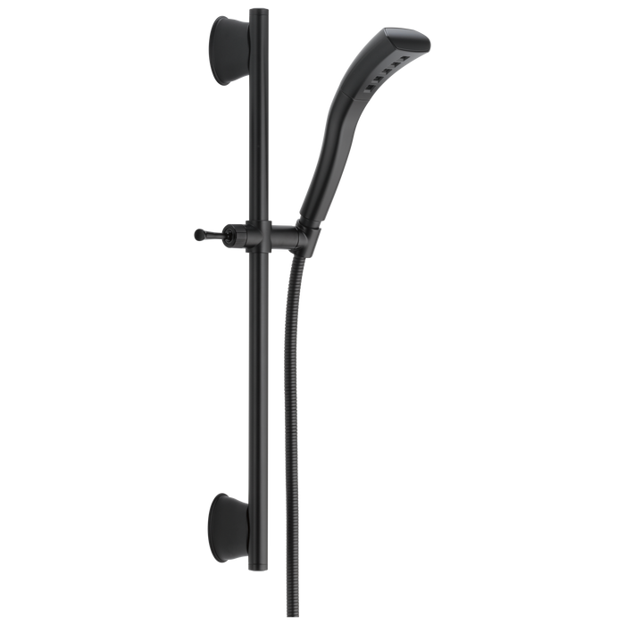 Delta Universal Showering Components 51579 H2OKINETIC Single-Setting Slide Bar Hand Shower, matte black