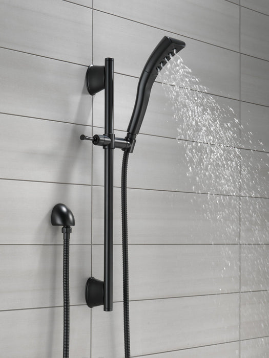 Delta Universal Showering Components 51579 H2OKINETIC Single-Setting Slide Bar Hand Shower, matte black - view 3