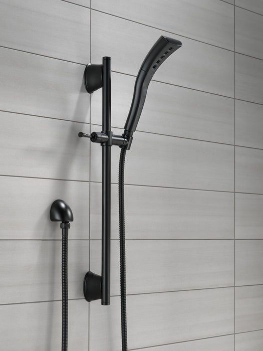 Delta Universal Showering Components 51579 H2OKINETIC Single-Setting Slide Bar Hand Shower, matte black - view 4