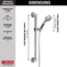 Delta Universal Showering Components: ActivTouch 9-Setting Hand Shower with Traditional Slide Bar / Grab Bar