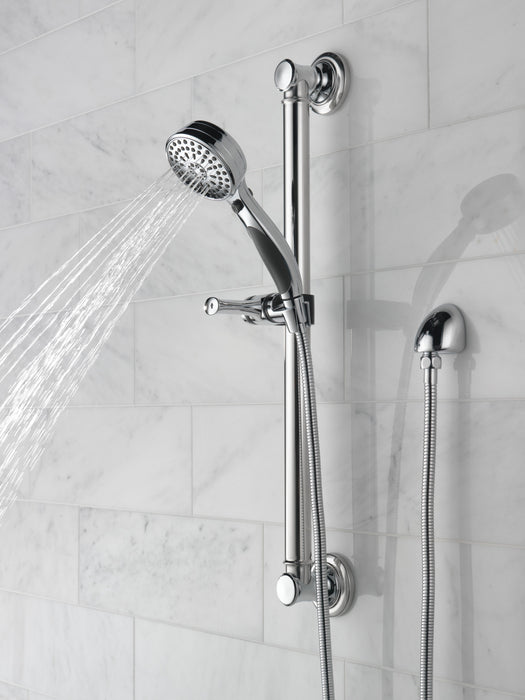 Delta Universal Showering Components: ActivTouch 9-Setting Hand Shower with Traditional Slide Bar / Grab Bar