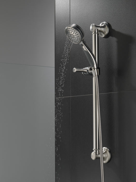Delta Universal Showering Components: ActivTouch 9-Setting Hand Shower with Traditional Slide Bar / Grab Bar