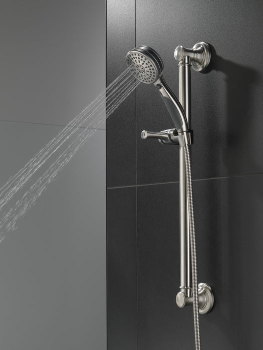 Delta Universal Showering Components: ActivTouch 9-Setting Hand Shower with Traditional Slide Bar / Grab Bar