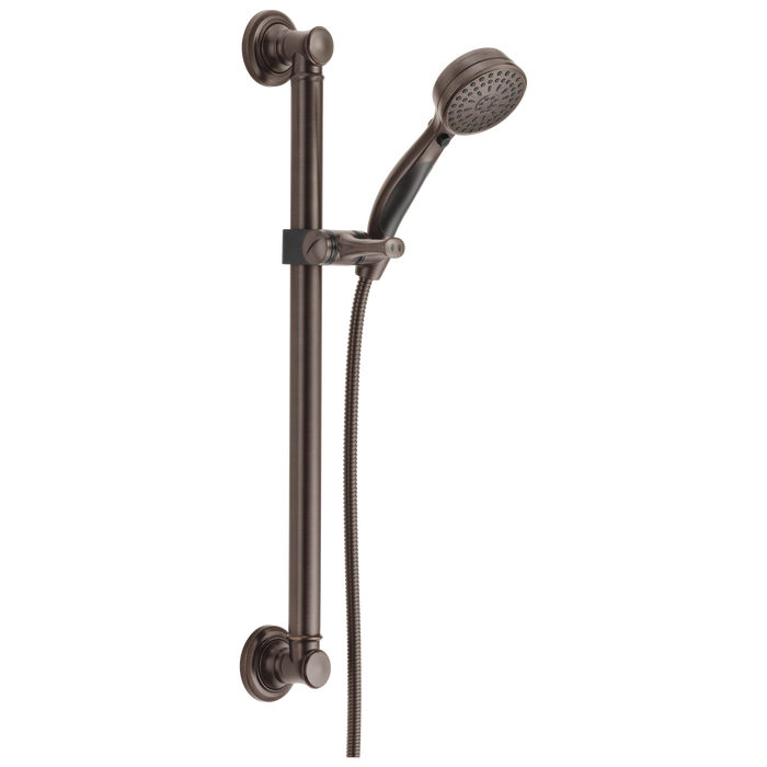 Delta Universal Showering Components: ActivTouch 9-Setting Hand Shower with Traditional Slide Bar / Grab Bar