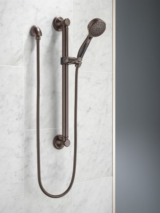 Delta Universal Showering Components: ActivTouch 9-Setting Hand Shower with Traditional Slide Bar / Grab Bar