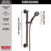 Delta Universal Showering Components: ActivTouch 9-Setting Hand Shower with Traditional Slide Bar / Grab Bar