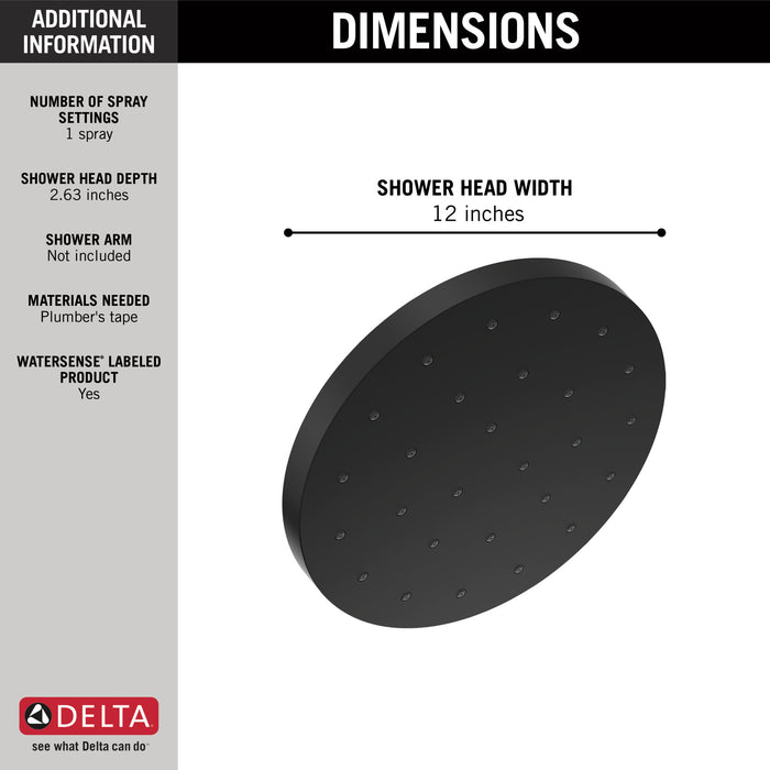 Delta Universal Showering Components 52160 H2Okinetic Single Setting Shower Head with Ultrasoak