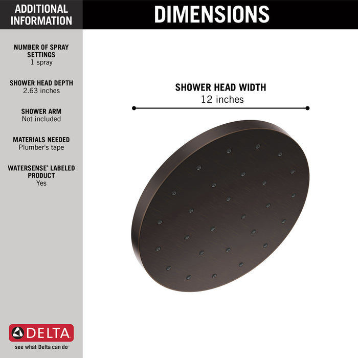 Delta Universal Showering Components 52160 H2Okinetic Single Setting Shower Head with Ultrasoak