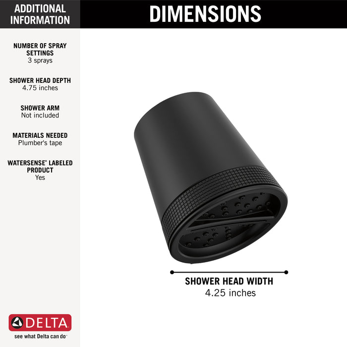 Delta Universal Showering Components 52386 3-Setting Showerhead