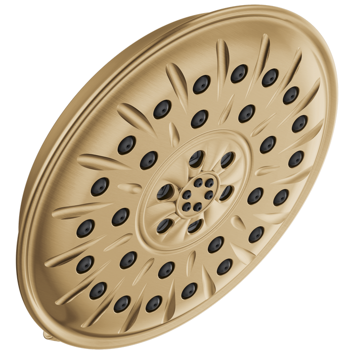 Delta Universal Showering Components 52487 Ultrasoak 4-Setting Shower Head, lumicoat champagne bronze