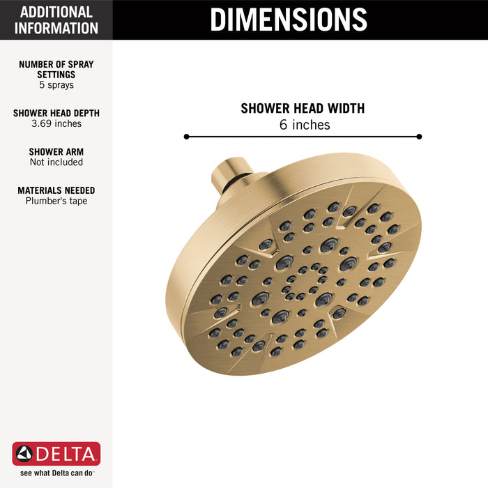 Delta Universal Showering Components: 5-Setting Showerhead