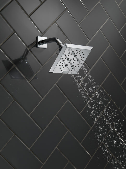 Delta Universal Showering Components: H2OKinetic5-Setting Angular Modern Raincan Shower Head