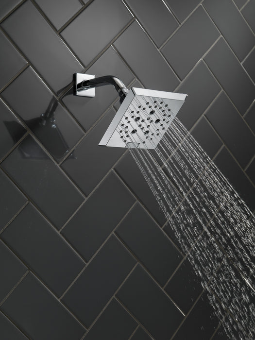 Delta Universal Showering Components: H2OKinetic5-Setting Angular Modern Raincan Shower Head