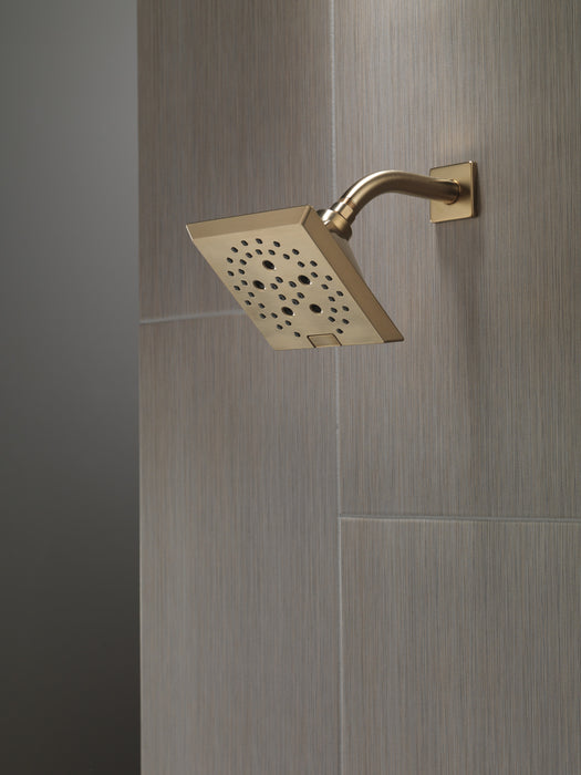 Delta Universal Showering Components: H2OKinetic5-Setting Angular Modern Raincan Shower Head