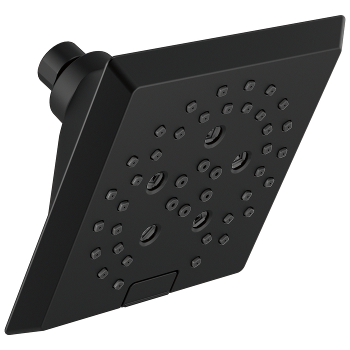 Delta Universal Showering Components: H2OKinetic5-Setting Angular Modern Raincan Shower Head